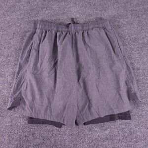 Skora Shorts Mens Large Gray Qwick-Dry 2-in-1 Liner Athletic Running Gym Workout